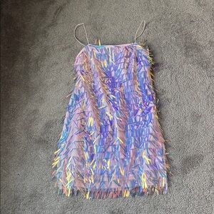 Forever 21 Multicolor Fringe Dress